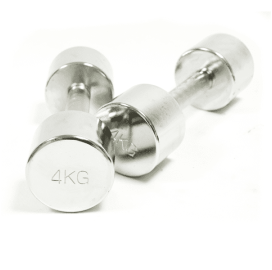 Дъмбели SPARTAN 2 x 4 кг, хромирани width=