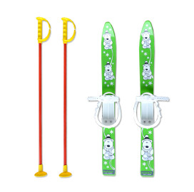 Детски ски + щеки MASTER, 70 см, зелени width=