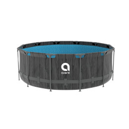 Басейн AVENLI Steel Super Black Wood 366 x 122 см