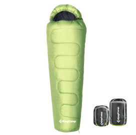 Спален чувал KING CAMP Trek 300, зелен, ляв width=