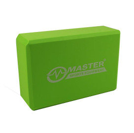 Йога блок MASTER, 7,5 см, зелен width=