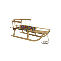 Дървена шейна Master 90 см, с облегалка 