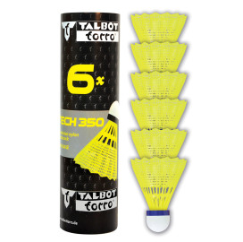 Перца за бадминтон TALBOT TORRO Tech 350 Medium, 6 броя, жълти width=