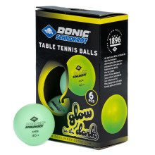 Топчета за тенис на маса SCHILDKROT Glow in the Dark, 6бр, флуоресцентни