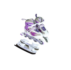 Ролери / кънки SPARTAN 2 в 1, лилави, L (38-41) width=