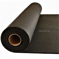 Гумена настилка Sport-flooring Strong, 4мм, черна