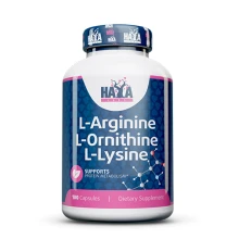 Аминокиселина Haya Labs L-Arginine / L-Ornithine / L-Lysine