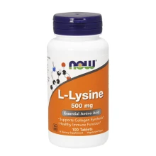 Аминокиселина NOW L-Lysine 500mg, 100 Tabs.