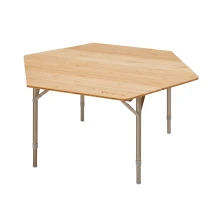 Маса KING CAMP Bamboo Color за къмпинг, шестоъгълна