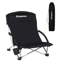 Стол за къмпинг KING CAMP Deluxe, сгъваем, черен