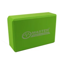 Йога блок MASTER, 7,5 см, зелен