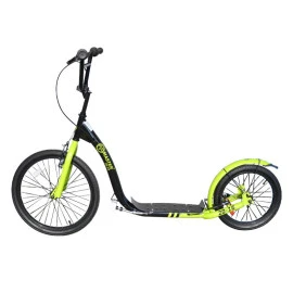 Тротинетка Скутер MASTER 20-16, черно-зелена width=