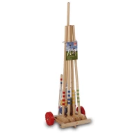 Крокет LUCIO LONDERO с дървена количка за 4 играчи 