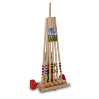 Крокет LUCIO LONDERO с дървена количка за 6 играчи
