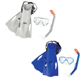 Комплект за гмуркане с плавници BESTWAY Hydro Swim 25025 - сиви width=