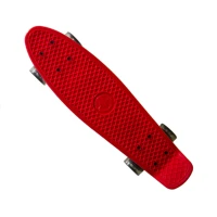 Пениборд MASTER 22" със светещи колела, червен