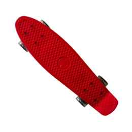 Пениборд MASTER 22" със светещи колела, червен