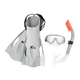 Комплект за гмуркане с плавници BESTWAY Hydro Swim 25020 - сив width=