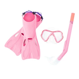 Комплект за гмуркане с плавници BESTWAY Hydro Swim Galapagos 25024 - розов width=