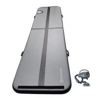 Постелка MASTER 400x100x10см, сиво-черна, надуваема