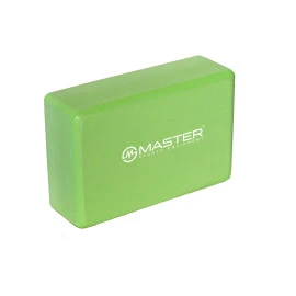 Йога блок MASTER, 7,5 см, зелен