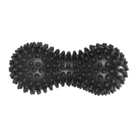 Топка масажна 15х7см, плътна, двойна, черна width=