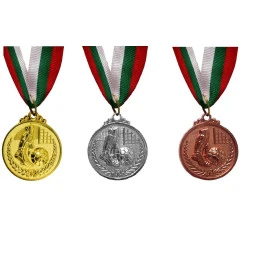 Медал 5 см футбол за първо, второ, трето място width=