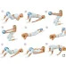 Топка за гимнастика и пилатес Bodyflex 25 см, синя