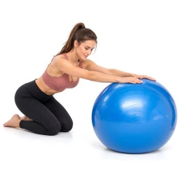 Топка за пилатес и гимнастика Bodyflex Anti Brust, 65 см, синя