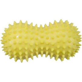 Топка масажна 14х7см, плътна, двойна, жълта width=