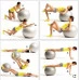 Топка за пилатес и гимнастика Bodyflex Anti-brust, 75 см, сива