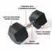 Хексагонален Дъмбел Bodyflex 15кг, профи