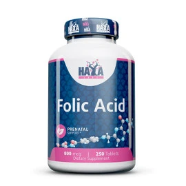 Витамини HAYA LABS Folic Acid 800mcg / Vtabs width=