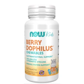 Пробиотик NOW BerryDophilus™, 60 дъвчащи табл. width=