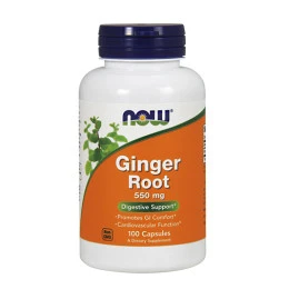 Корен от джинджифил NOW Ginger Root 550mg, 100 Caps.