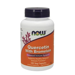 Кверцетин NOW Quercetin with Bromelain, 120 VCaps.