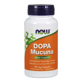 Стимулиращ хардкор NOW DOPA Mucuna, 90 VCaps width=