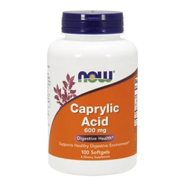 Каприлова киселина NOW Caprylic Acid 600mg, 100 капс. width=