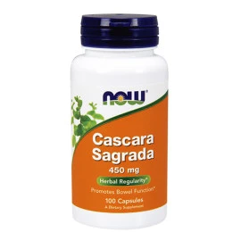 Зърнастец NOW Cascara Sagrada 450mg, 100 Caps.