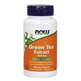 Зелен чай NOW Extract 400mg, 100 Caps. width=