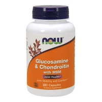 Глюкозамин NOW Glucosamine & Chondroitin with MSM, 180 Caps