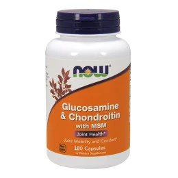 Глюкозамин NOW Glucosamine & Chondroitin with MSM, 180 Caps
