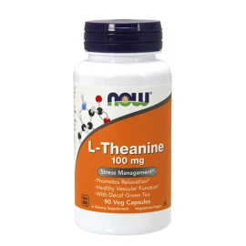 Аминокиселина NOW L-Theanine 100mg, 90 капс. width=