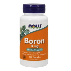 Бор NOW Boron 3 mg, 100 капс.