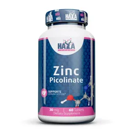 Цинк HAYA LABS Zinc Picolinate 30 mg, 60 Tabs. width=