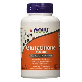 Антиоксидант NOW Glutathione 500mg, 60caps width=