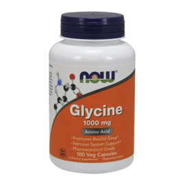 Аминокиселина NOW Glycine 1000mg, 100 Caps.