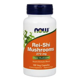 Рейши NOW Rei-Shi Mushrooms 270mg, 100 Caps.