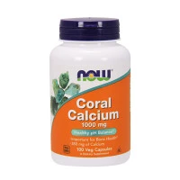 Коралов калций  NOW Coral Calcium 1000mg, 100 Vcaps.