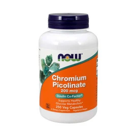Хром пиколинат NOW Chromium Picolinate 200mcg, 250 Caps. width=